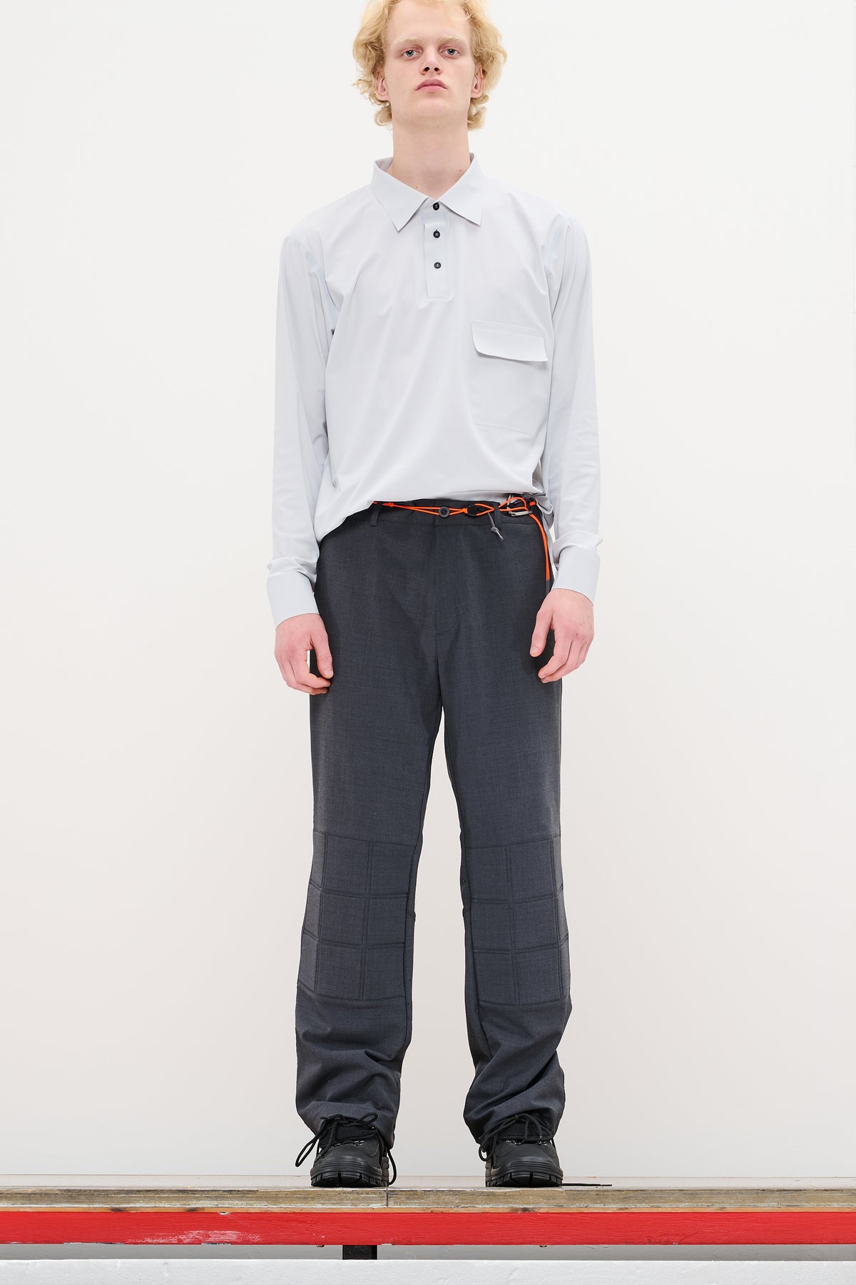 RENDER ULTRASOUND POLO- PALE GREY