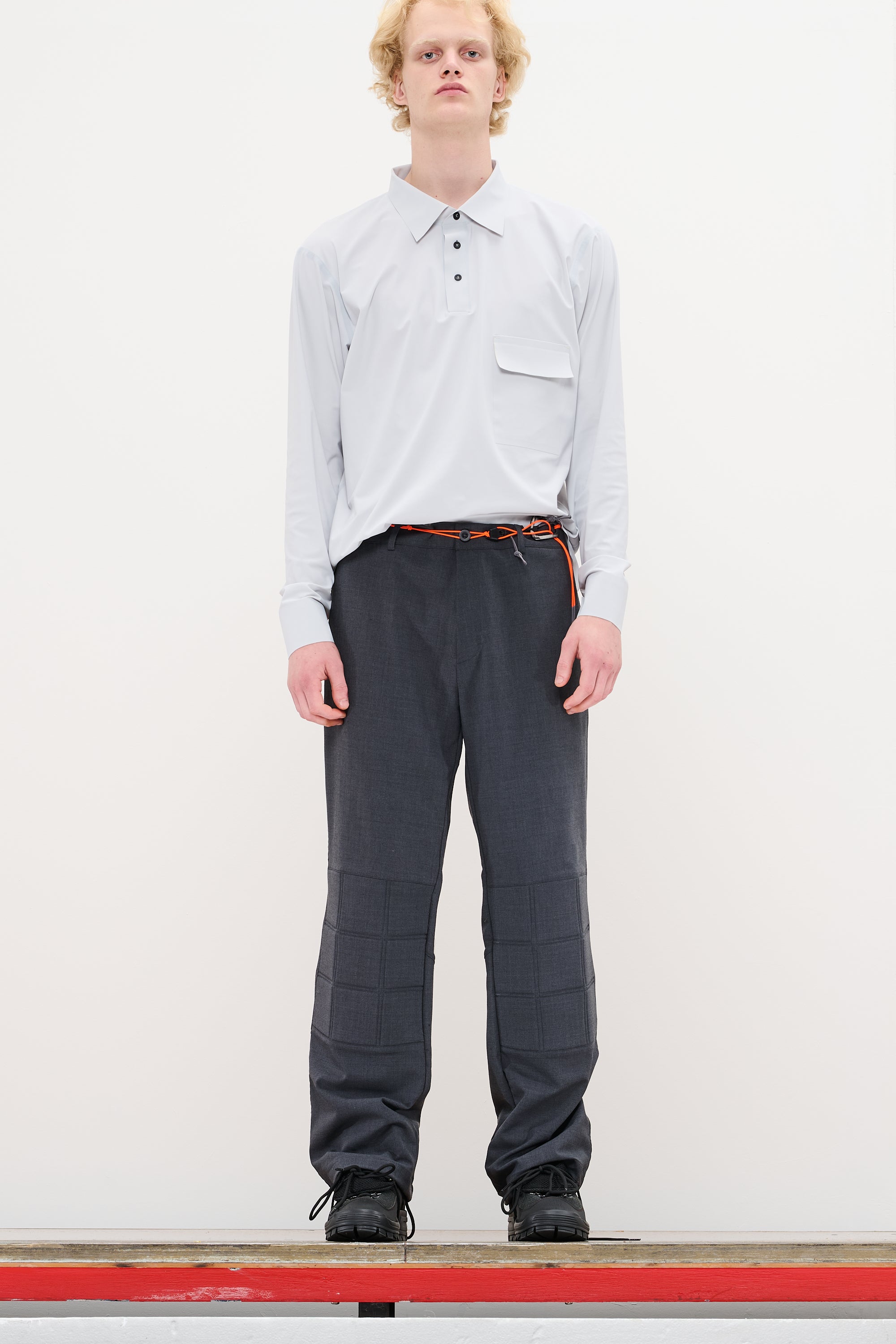 RENDER ULTRASOUND POLO- PALE GREY