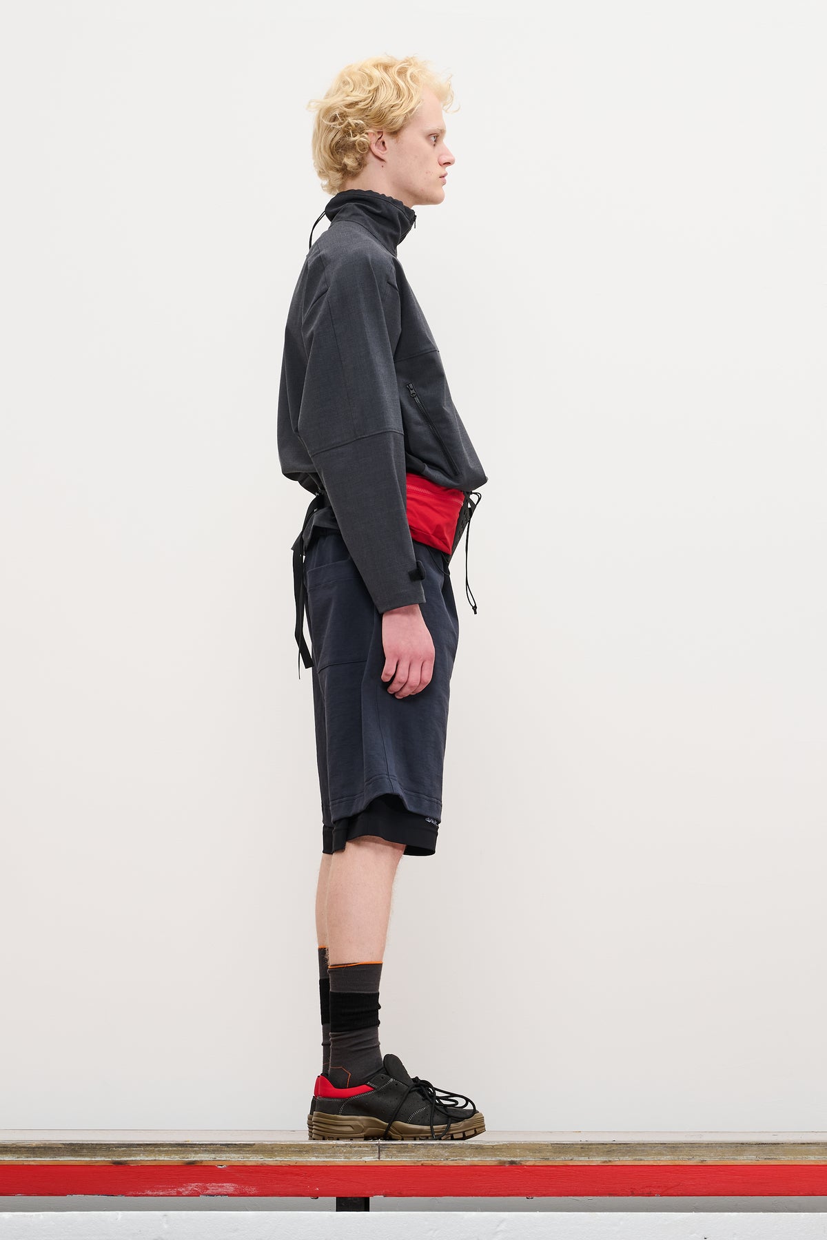 DOUBLE LAYER UTILITY SHORTS - CHARCOAL