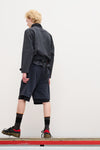 DOUBLE LAYER UTILITY SHORTS - CHARCOAL