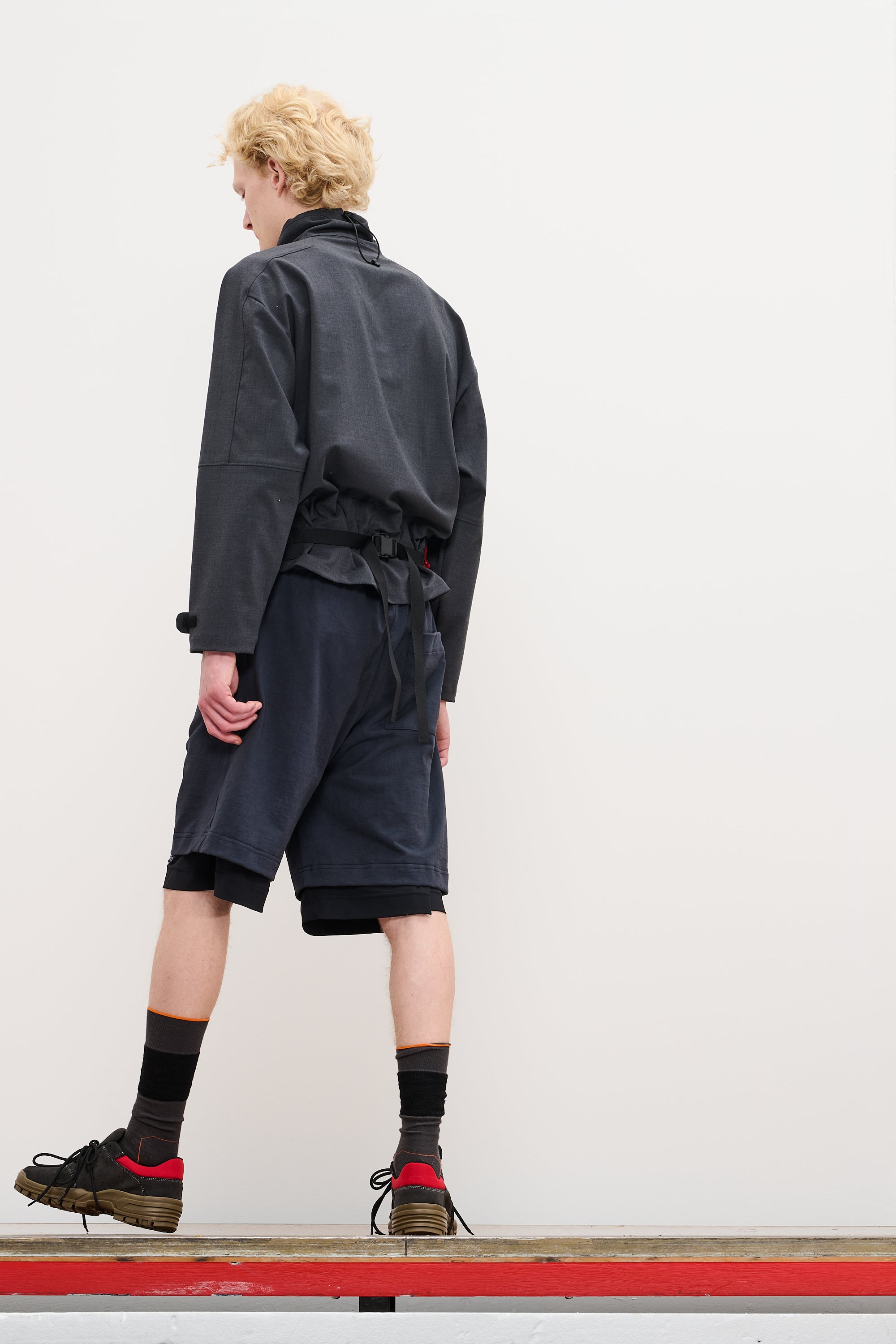 DOUBLE LAYER UTILITY SHORTS - CHARCOAL