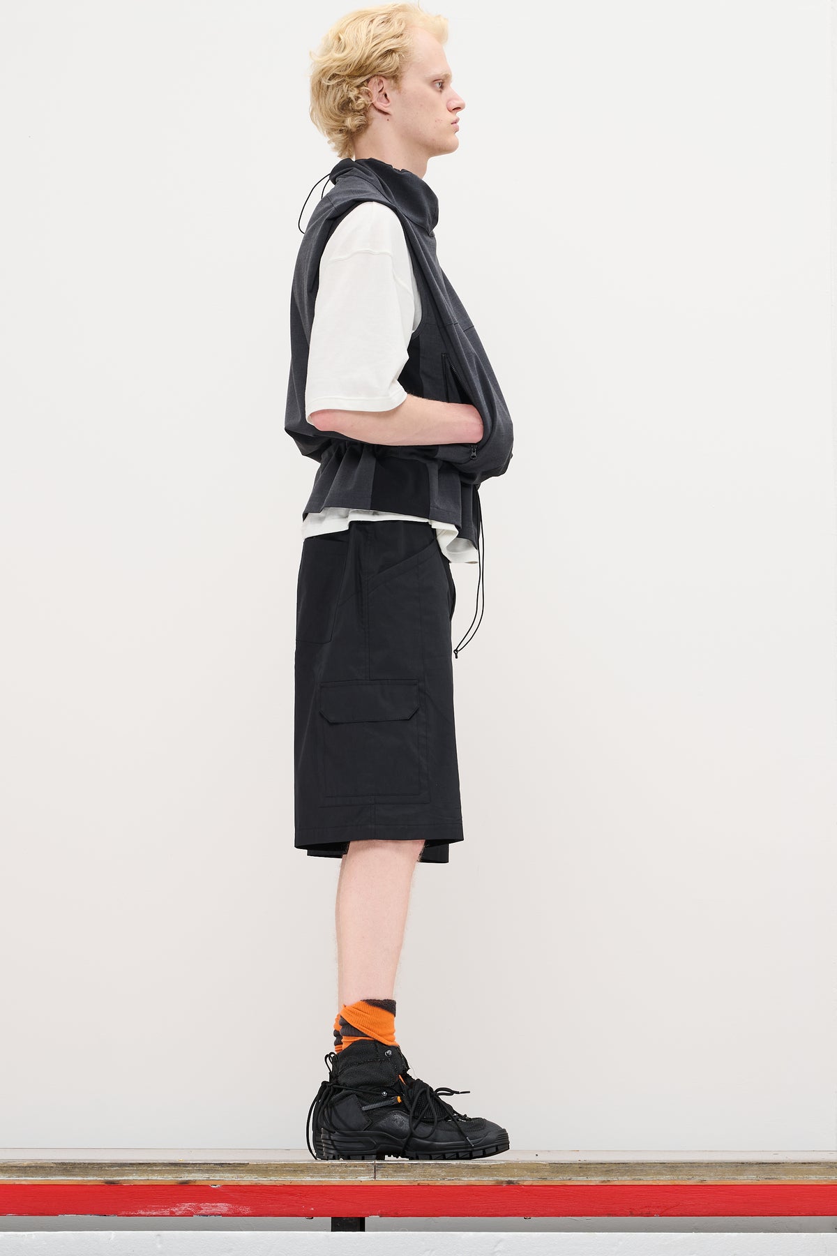 POPLIN CARGO SHORTS - CONVOY GREY