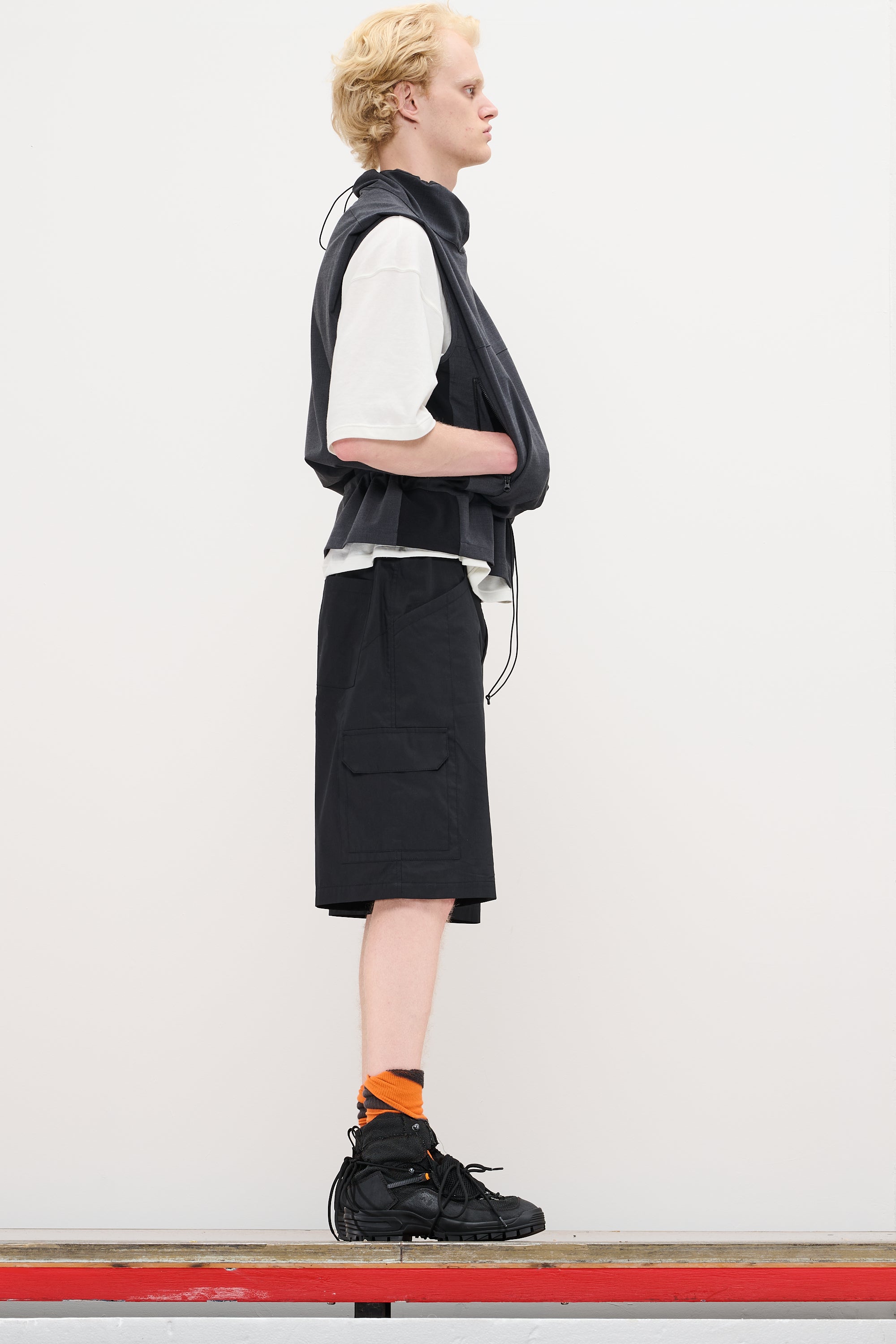 POPLIN CARGO SHORTS - CONVOY GREY