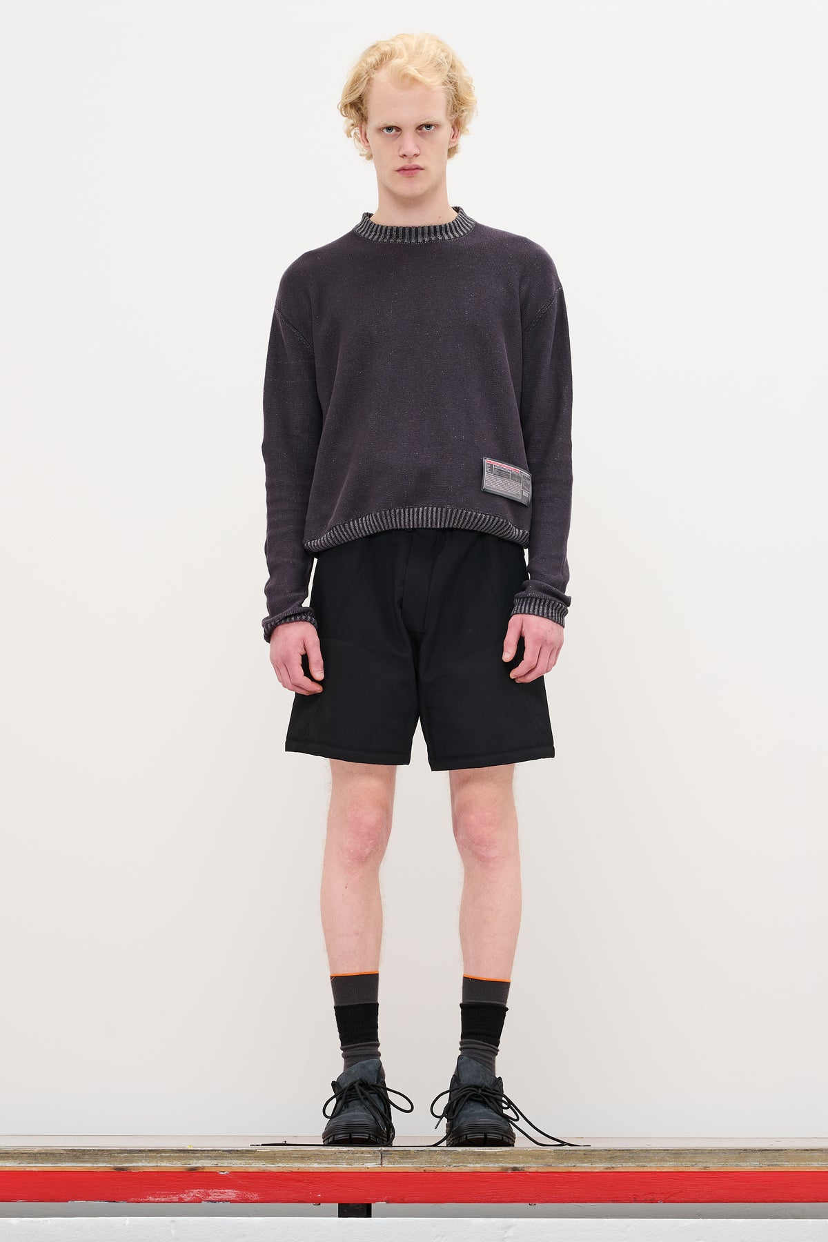 BLENDED HIGH MOLECULAR CREWNECK - STONE GREY
