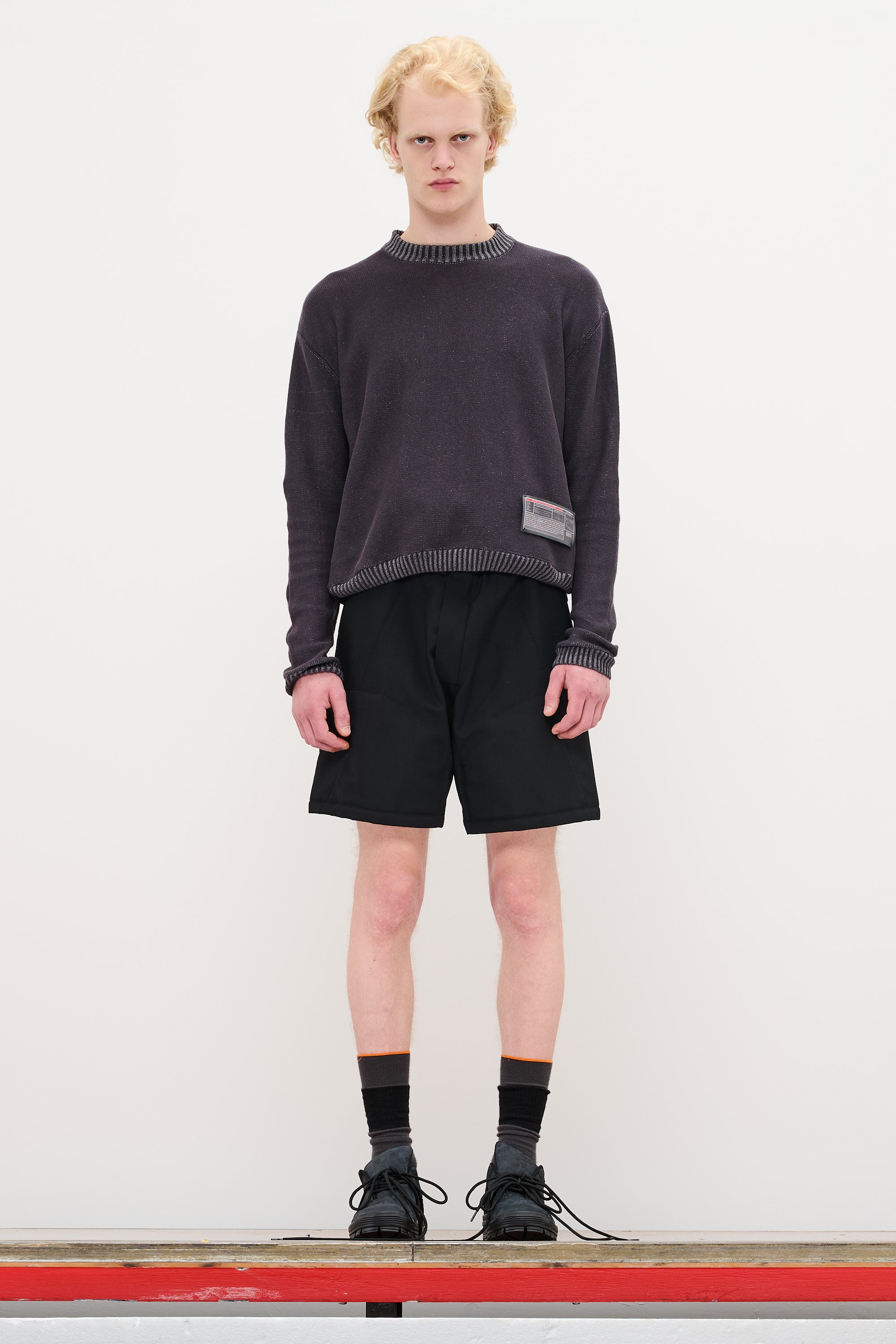 BLENDED HIGH MOLECULAR CREWNECK - STONE GREY