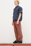 POPLIN ZIPPED SHORT SLEEVE SHIRT - CONVOY GREY