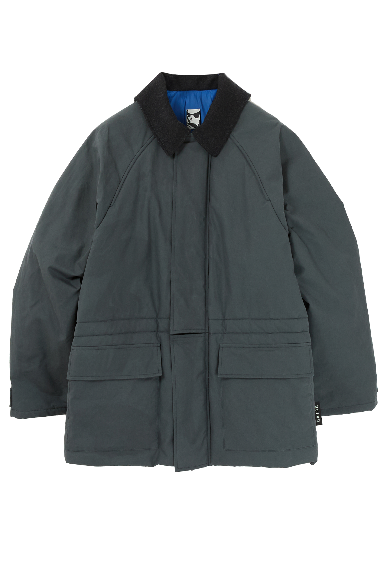 WAXED PADDED PARKA - CHARCOAL