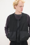 CUT VEST - BLACK