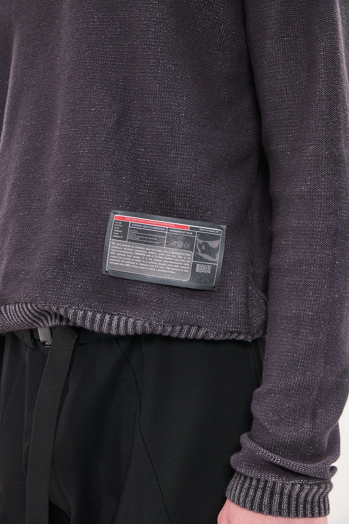 BLENDED HIGH MOLECULAR CREWNECK - STONE GREY