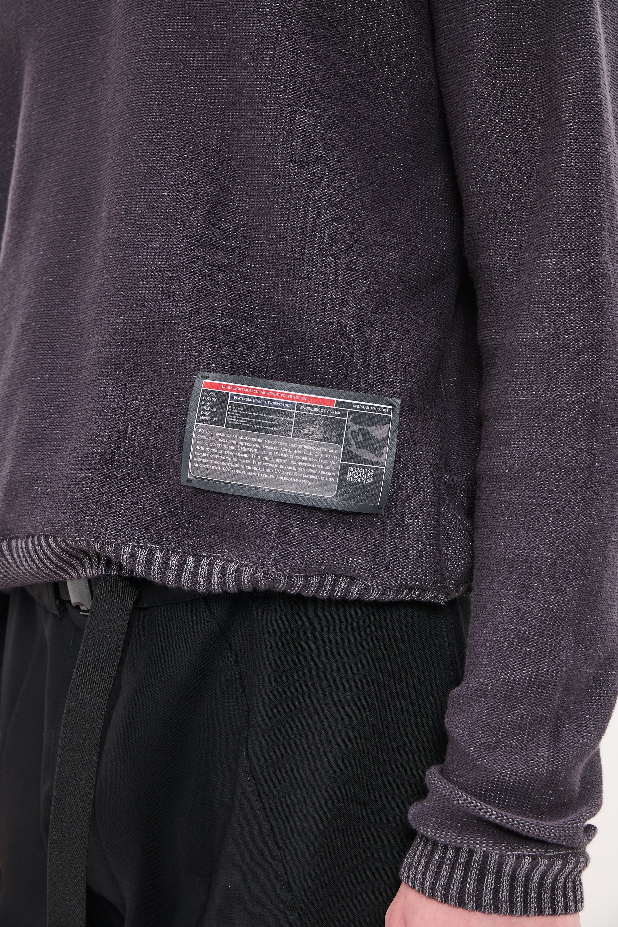BLENDED HIGH MOLECULAR CREWNECK - STONE GREY