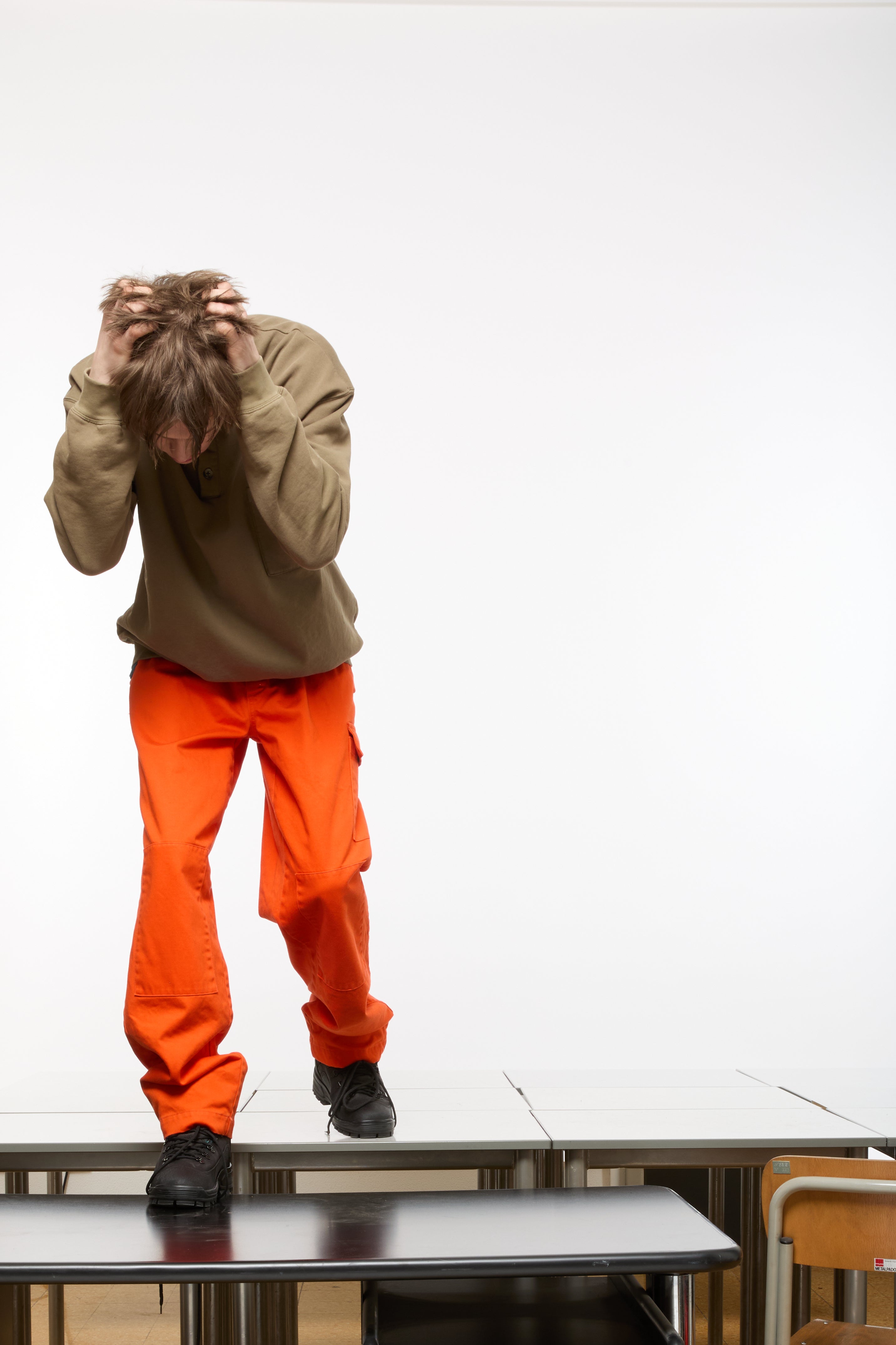 FR LEVER WASHED PANTS - BISHOP ORANGE