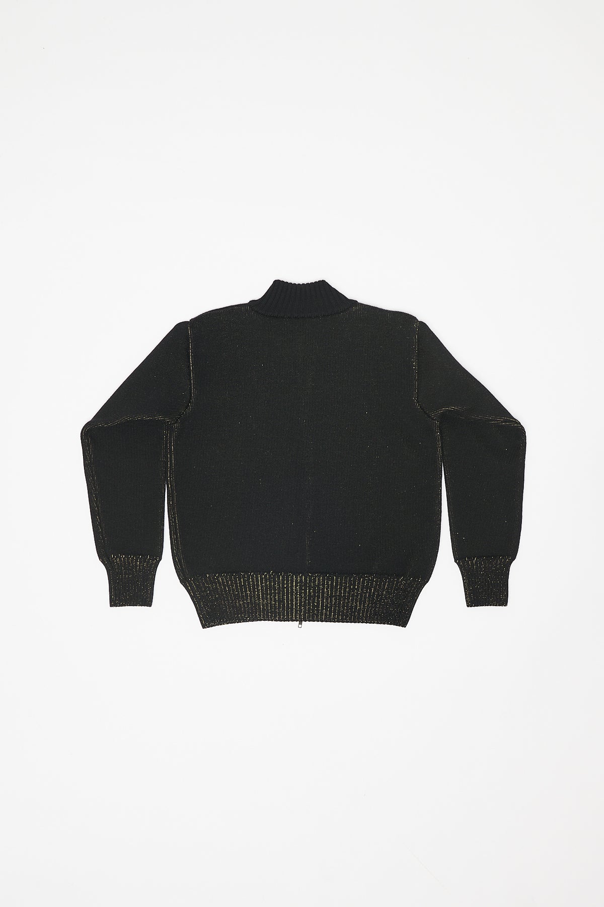 AIMLESS COMPACT KNIT FULL ZIPPED SWEATER - HERREN BLACK