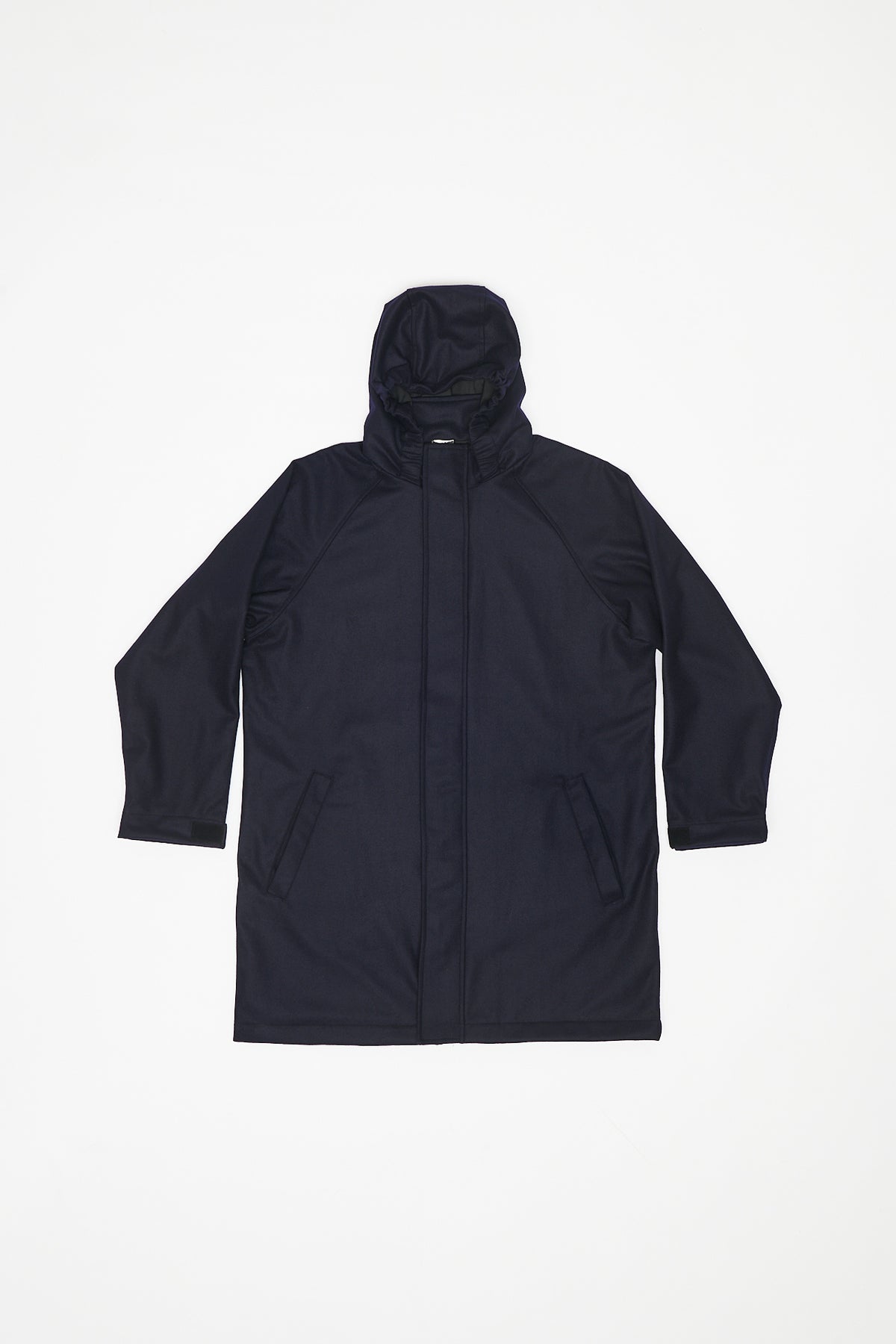 WOOL CLOTH COAT - BLUE NAVY