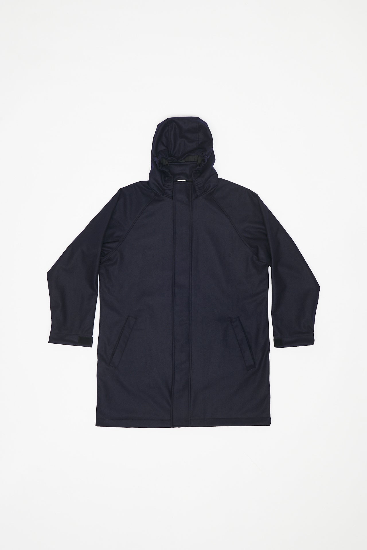 WOOL CLOTH COAT - BLUE NAVY