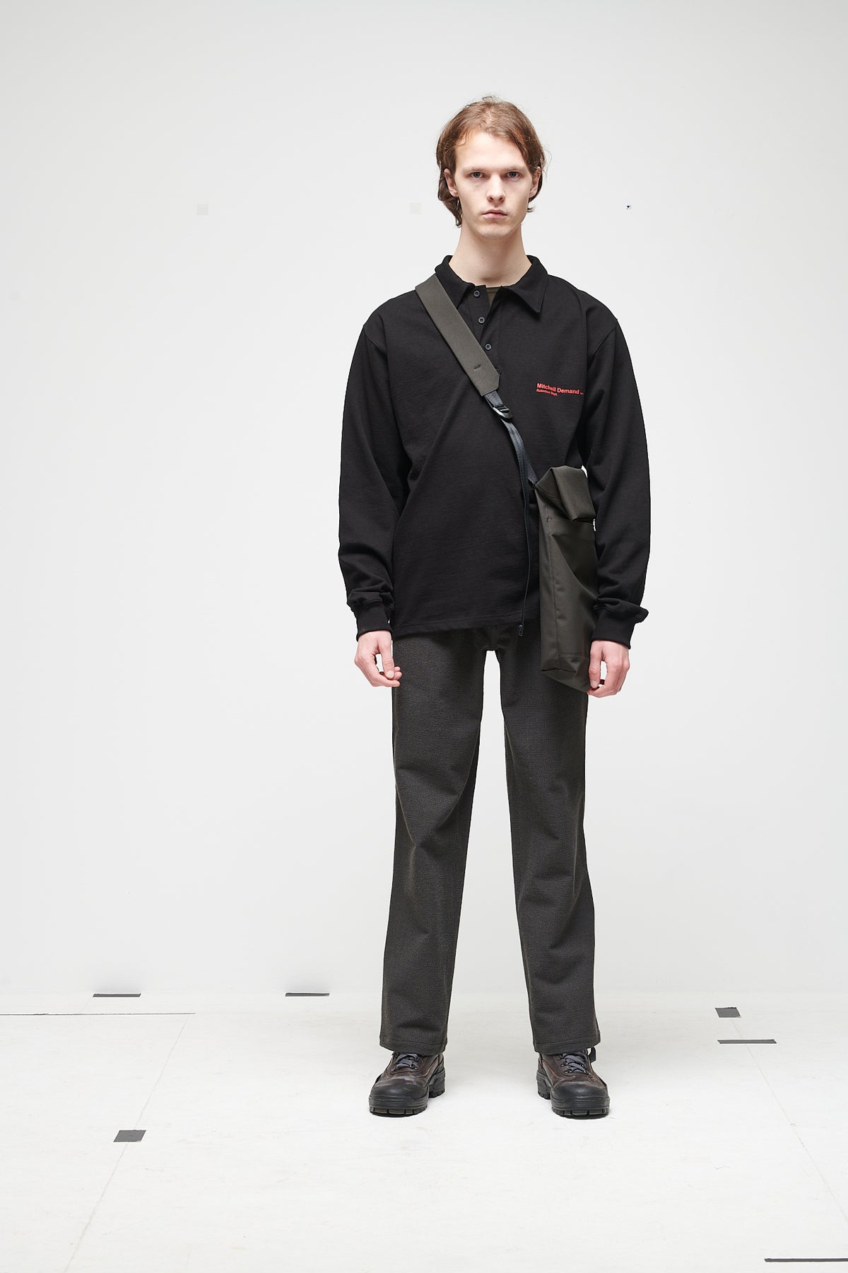 DEMAND POLO L/S T-SHIRT - BLACK