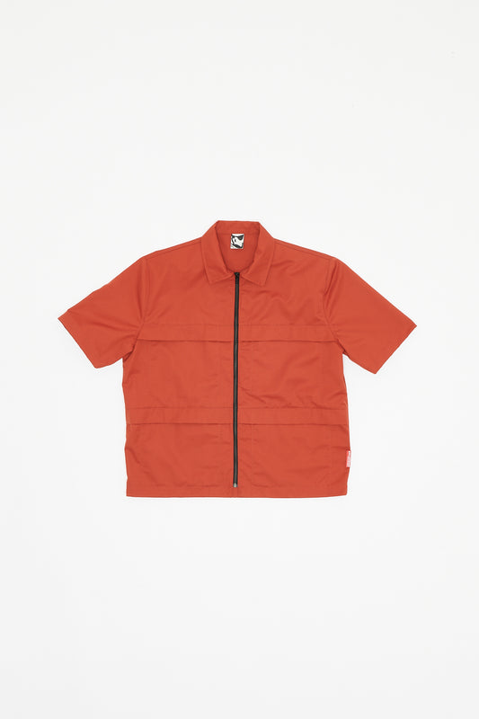 SOLID S/S SHIRT - RUSTY RED