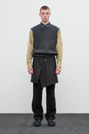 FELTED WOOL VEST - ASPHALT GRAY