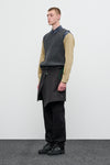 FELTED WOOL VEST - ASPHALT GRAY