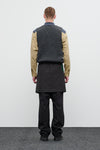 FELTED WOOL VEST - ASPHALT GRAY