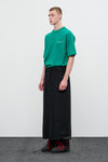 WOOL CLOTH SKIRT - BLACK