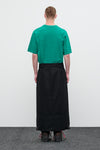 WOOL CLOTH SKIRT - BLACK