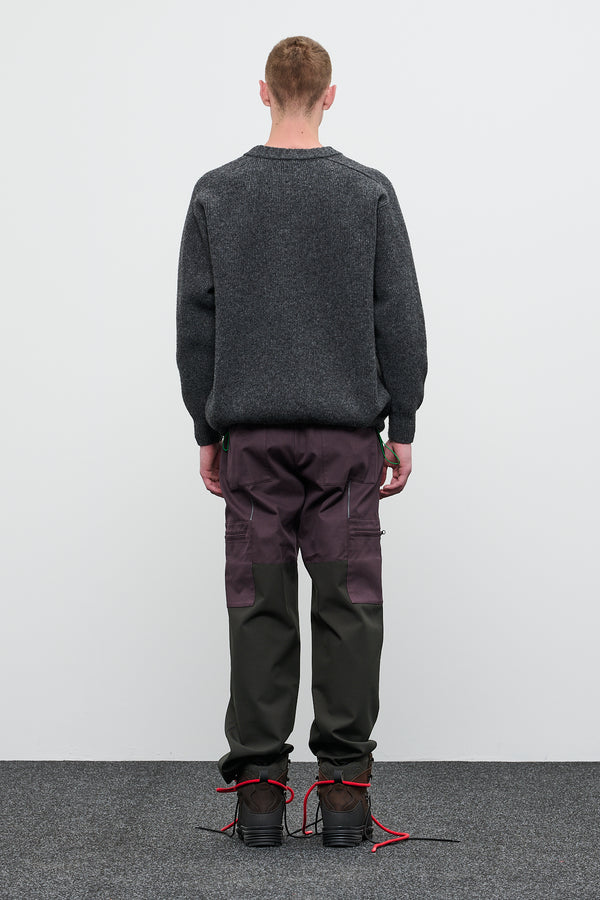 FELTED WOOL CREWNECK - ASPHALT GRAY