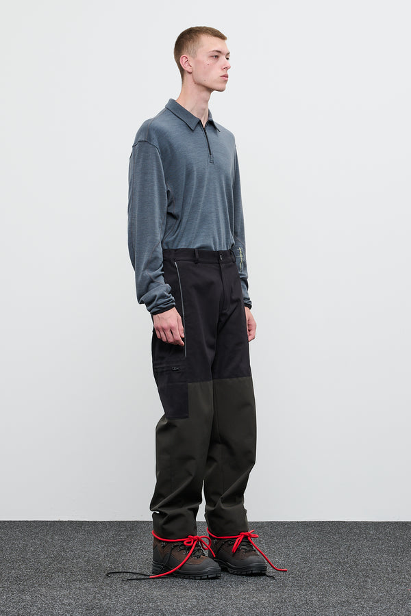 DOUBLE LAYER PANTS - BLACK