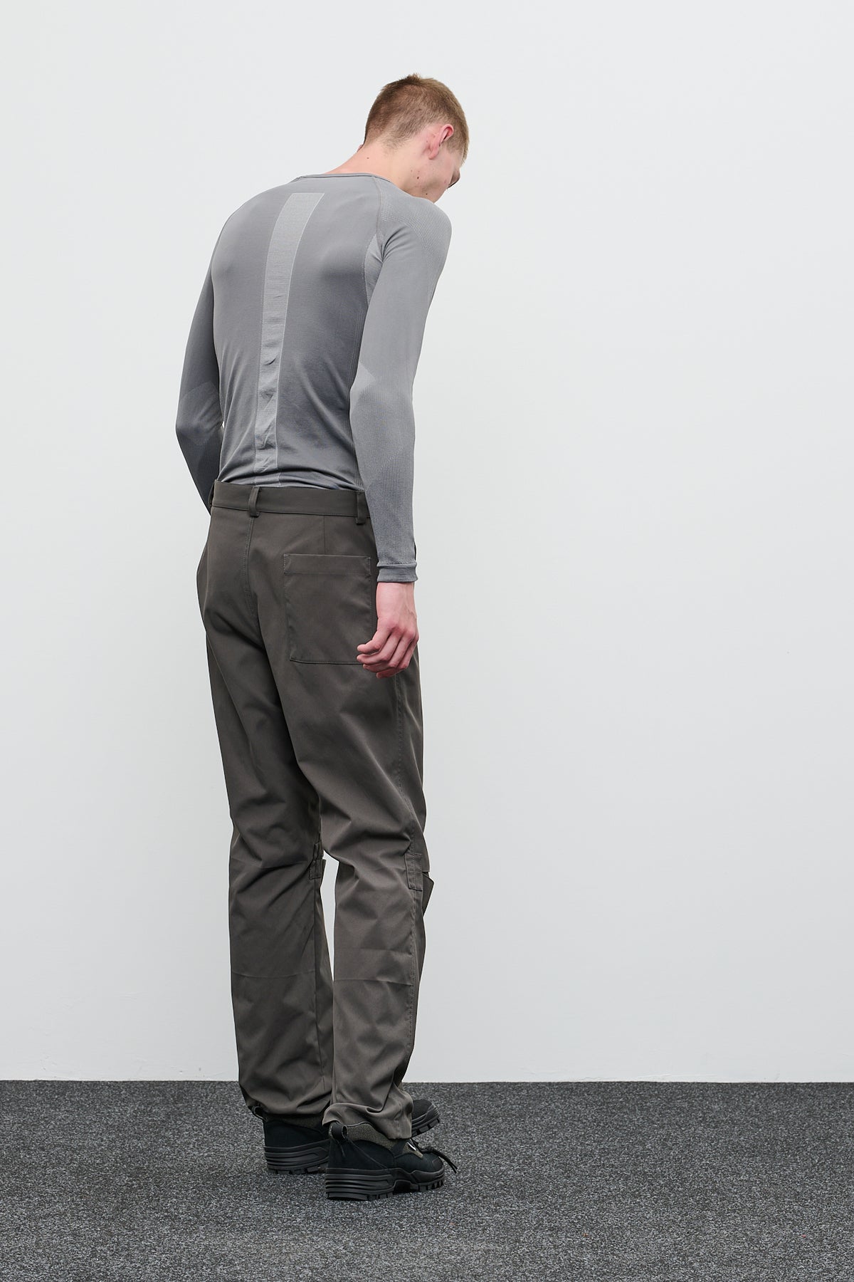 CUT KNEE PANTS - DOVE GREY