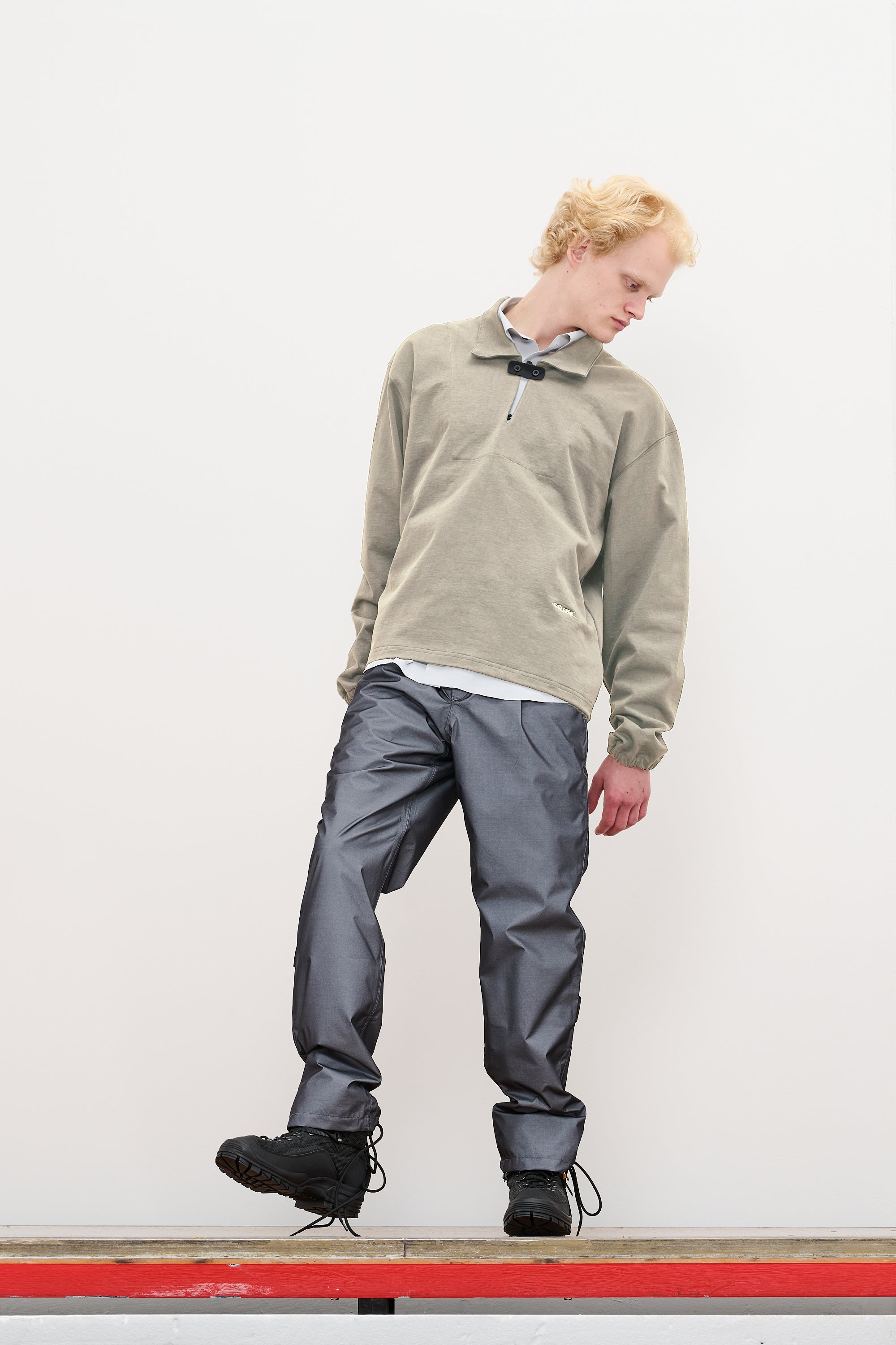 トップス GR10K ULTRASOUND L/S IMITATION TAPEDPOLO GR10K ULTRASOUND L/S IMITATION TAPED POLO