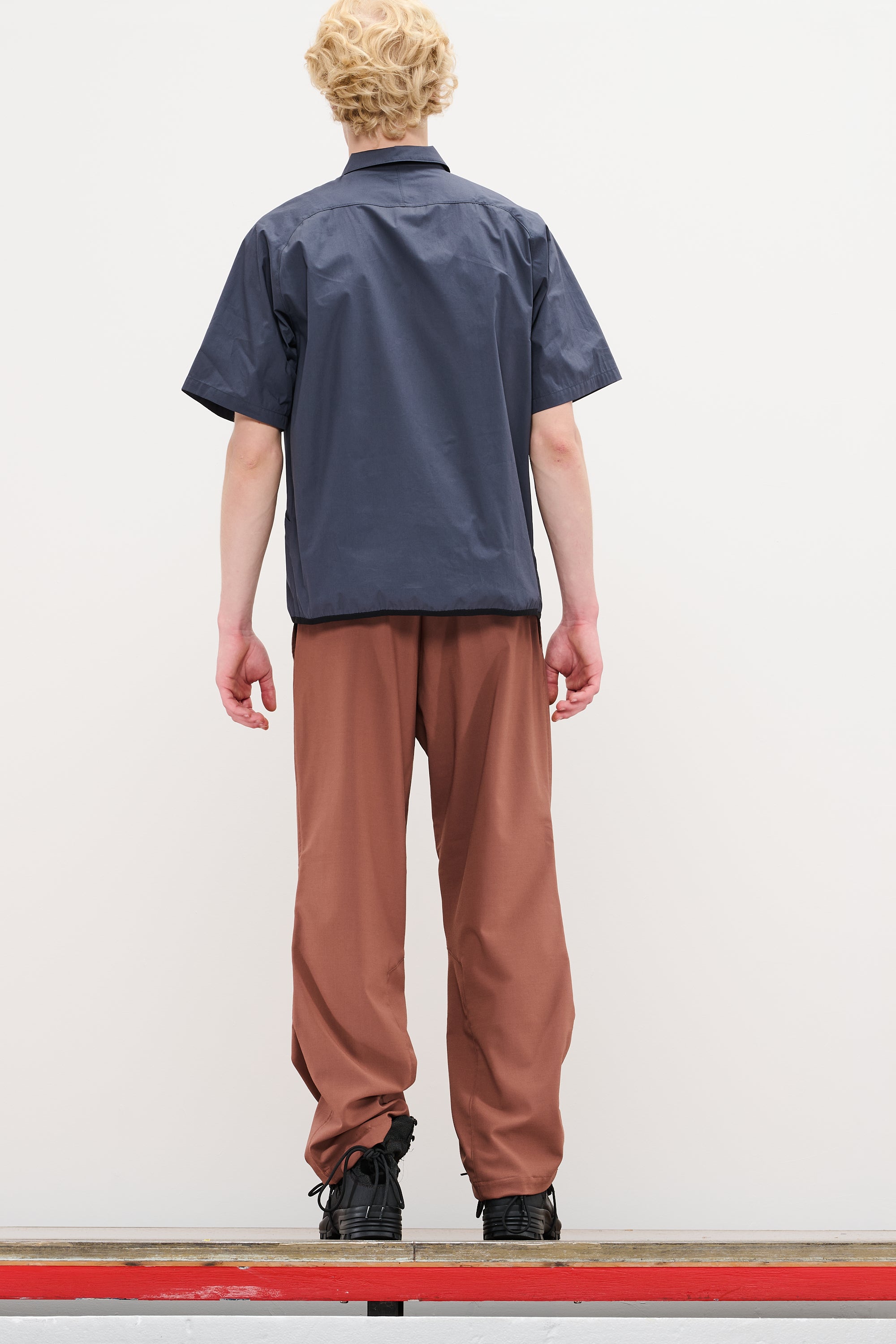 POPLIN ZIPPED SHORT SLEEVE SHIRT - CONVOY GREY – GR10K