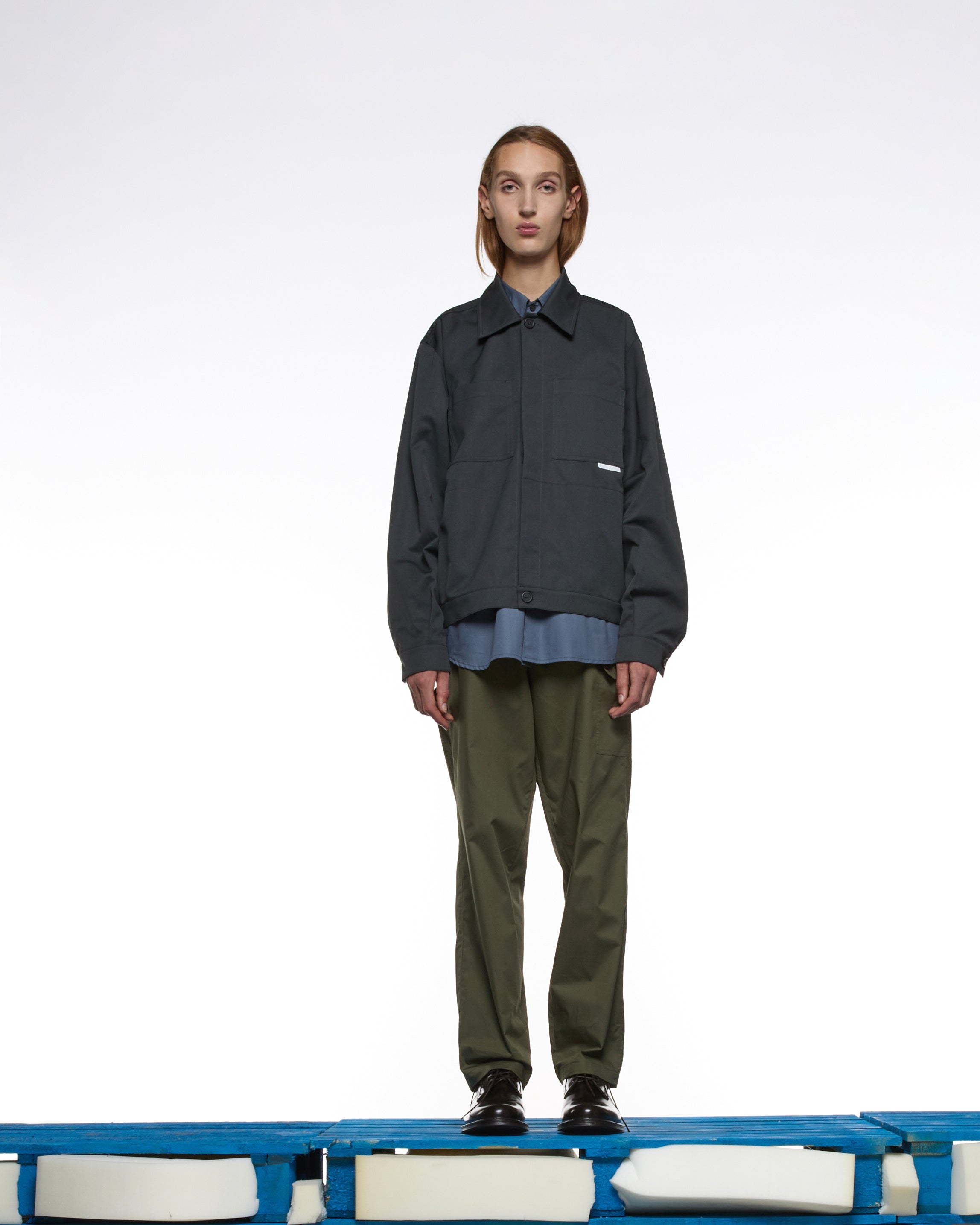 ジャケット・アウター GR10K 21SS ADJUSTABLE GORE-TEX CAR COAT GR10K TECNO APP REVERSIBLE JACKET - ASPHALT GREY