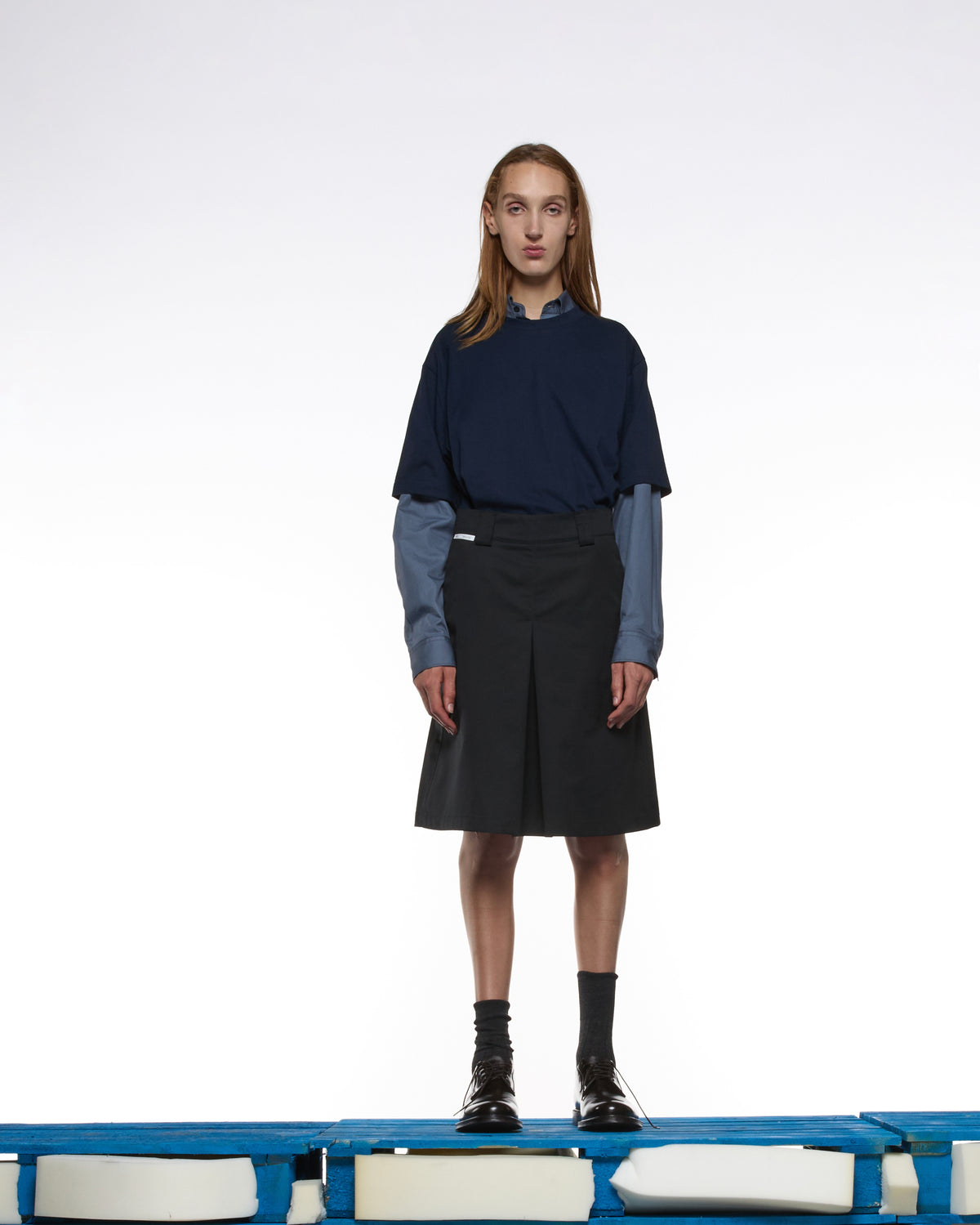 GR10K 15 000 REPLICATED SKIRT -  BLACK