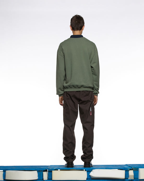 GR10K 30001 REPLICATED POLO SWEATSHIRT SEASONAL -  SAGE GREEN