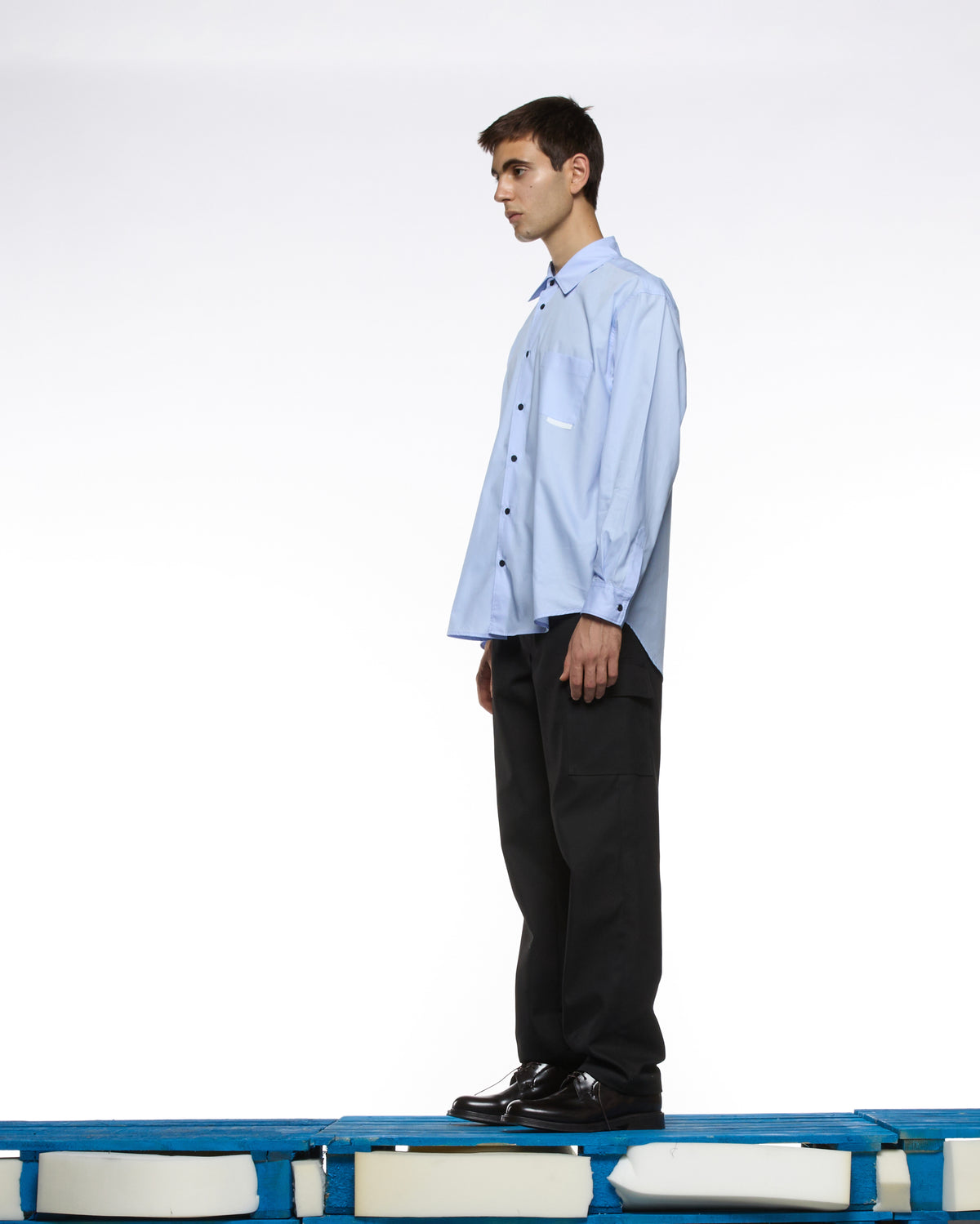 GR10K 10001 REPLICATED CARGO PANTS -  BLACK