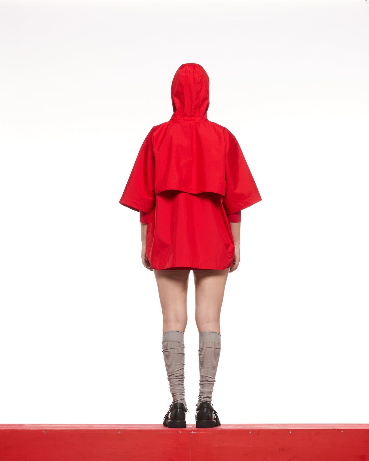3L PONCHO -  SCARLET RED