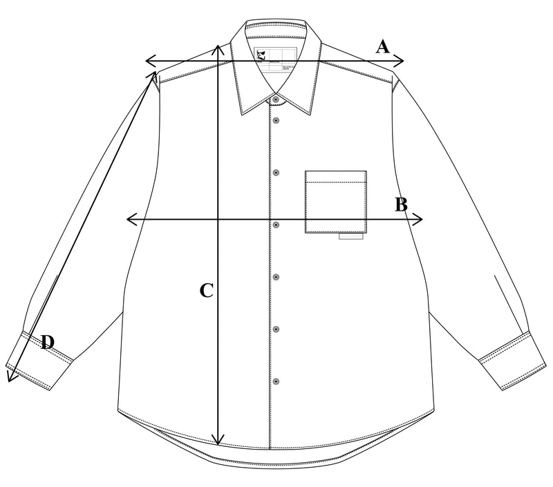 Size Guide - 21000 Long Sleeve Shirt