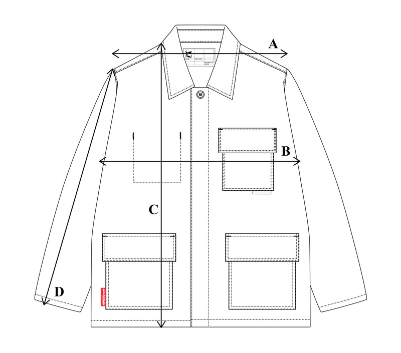 Size Guide Clothes - Chore Jacket