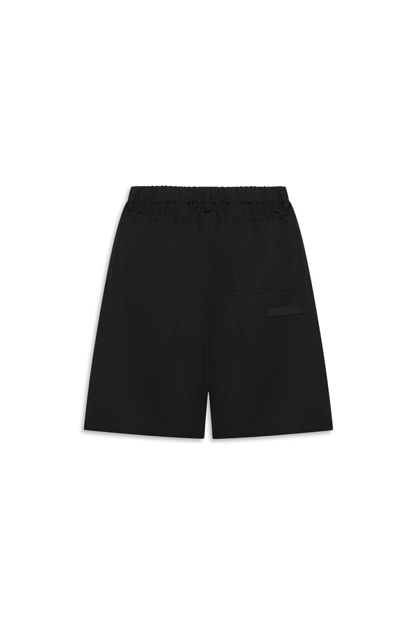 PIPING RIPSTOP SHORTS -  BLACK