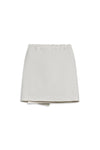 COTTON 3L PANEL SKIRT -  WHITE