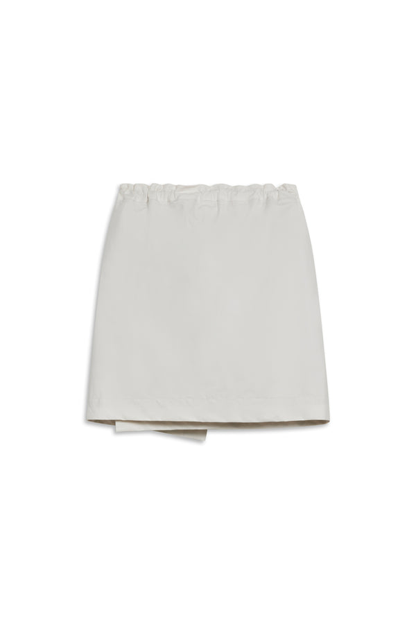 COTTON 3L PANEL SKIRT -  WHITE