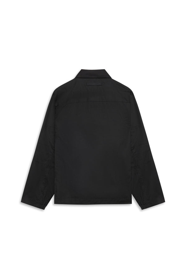 PIPING RIPSTOP OVERSHIRT -  BLACK