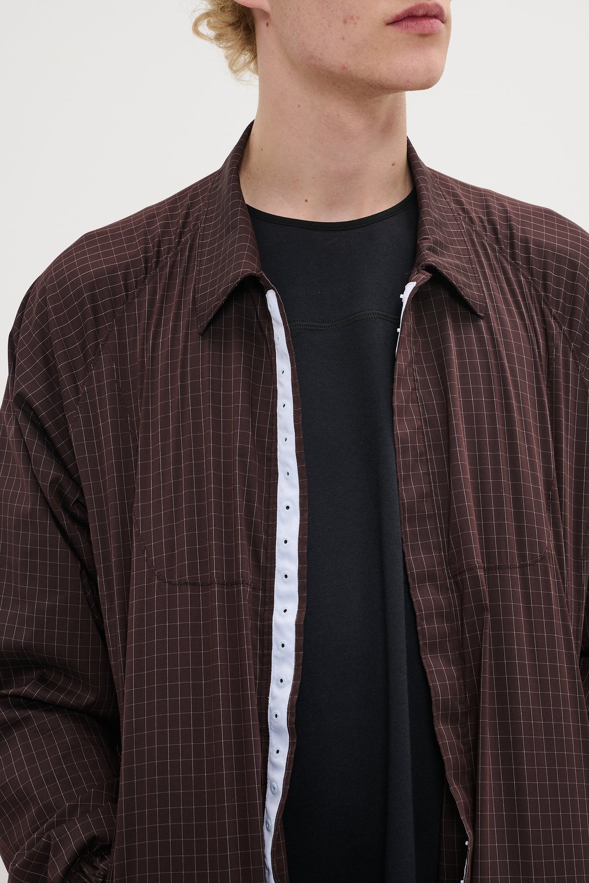 BILITIS CHECK SHIRT - CHOCOLATE BROWN