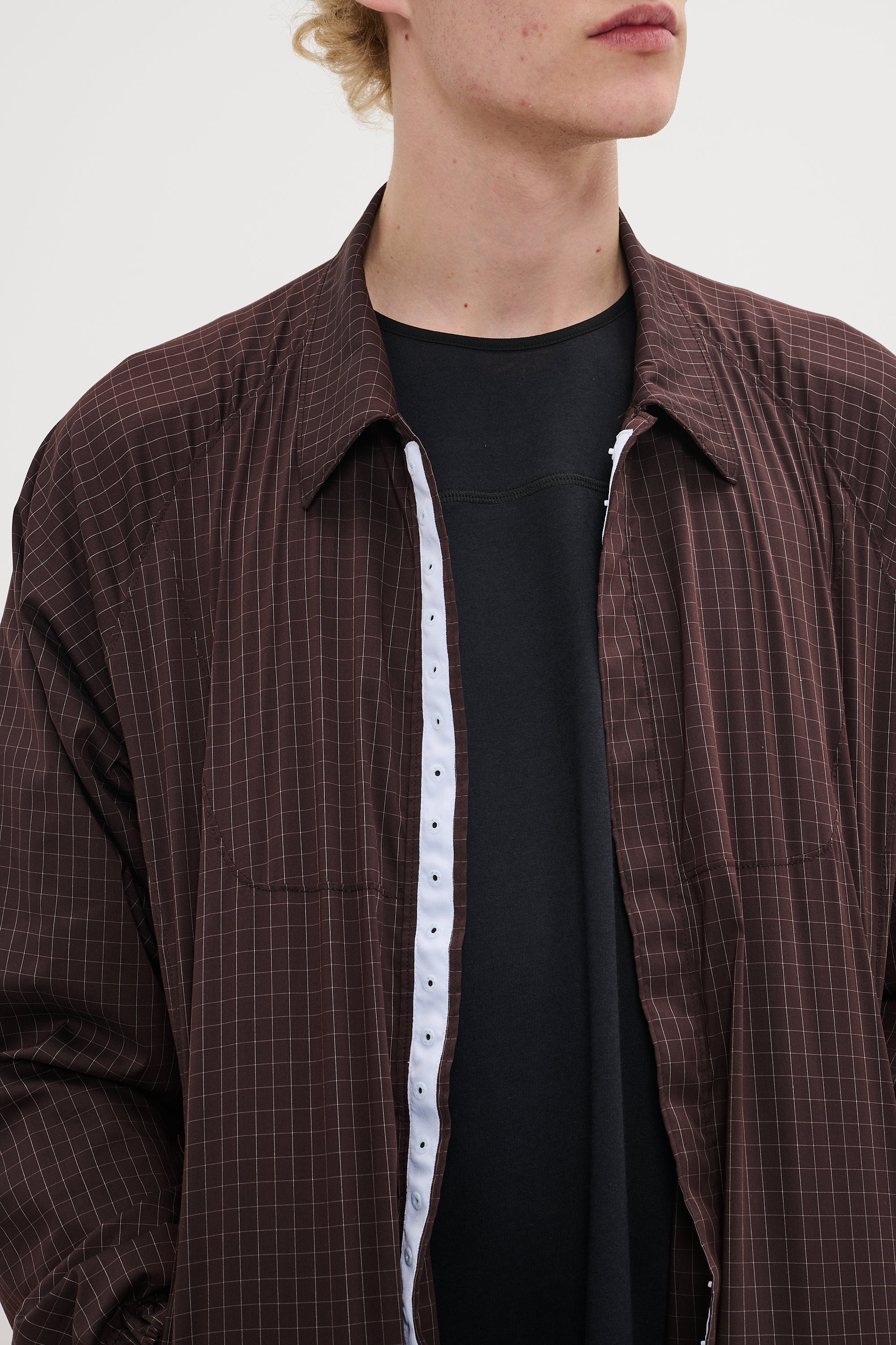 BILITIS CHECK SHIRT - CHOCOLATE BROWN