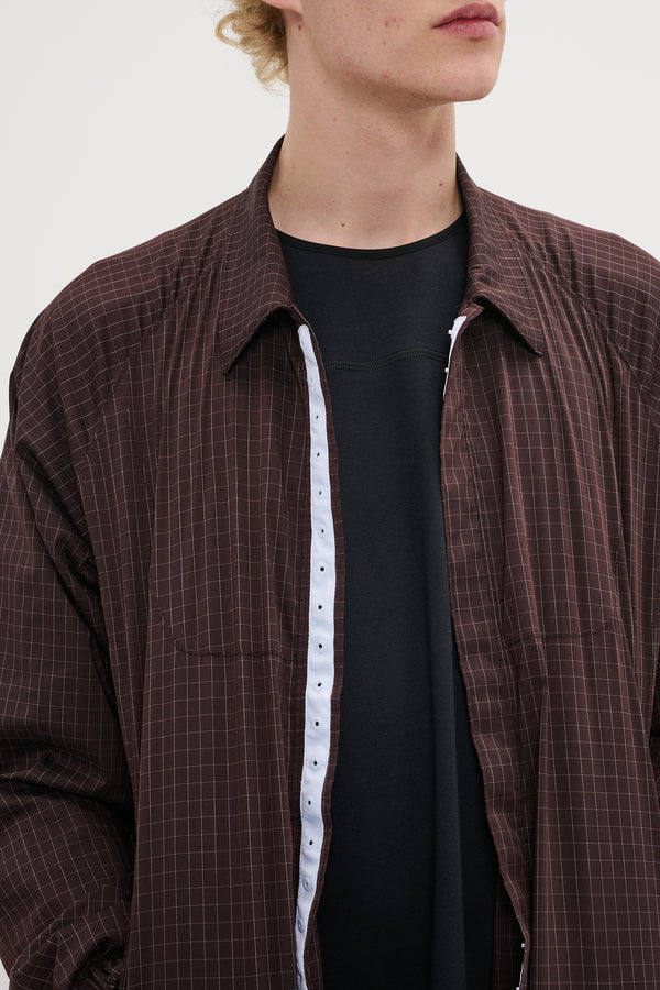 BILITIS CHECK SHIRT - CHOCOLATE BROWN
