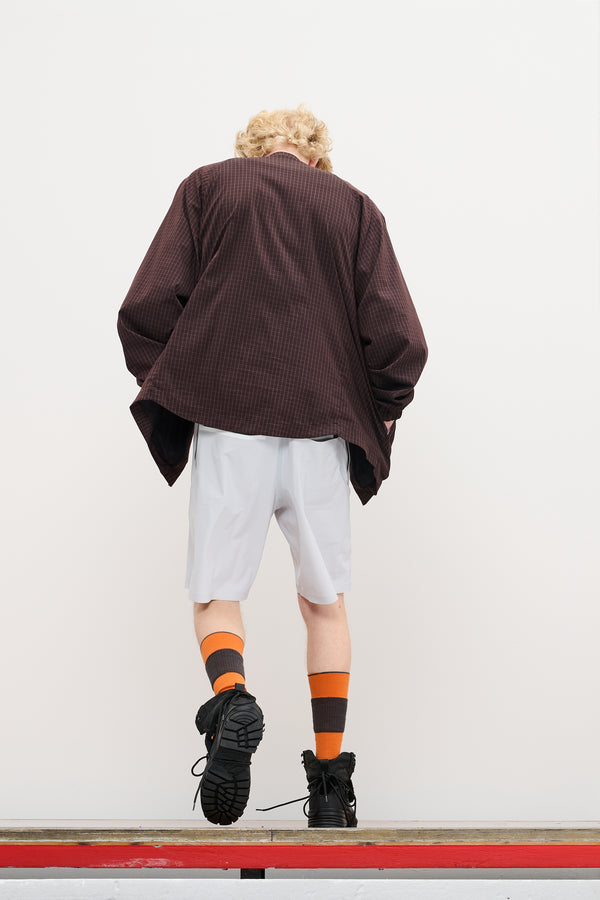 BILITIS CHECK SHIRT - CHOCOLATE BROWN