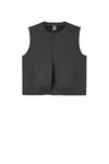 BILITIS CHECK VEST - DARK GREEN GREY