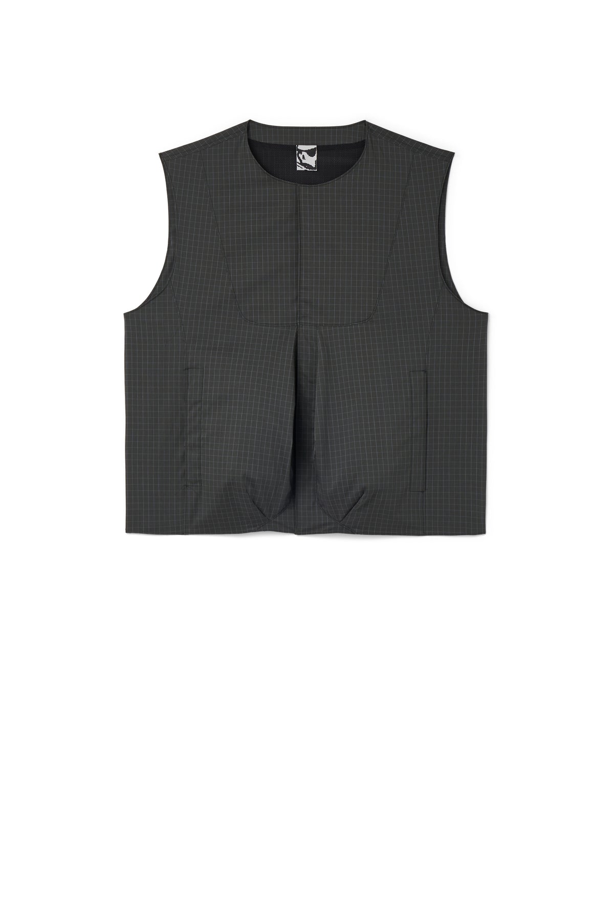 BILITIS CHECK VEST - DARK GREEN GREY