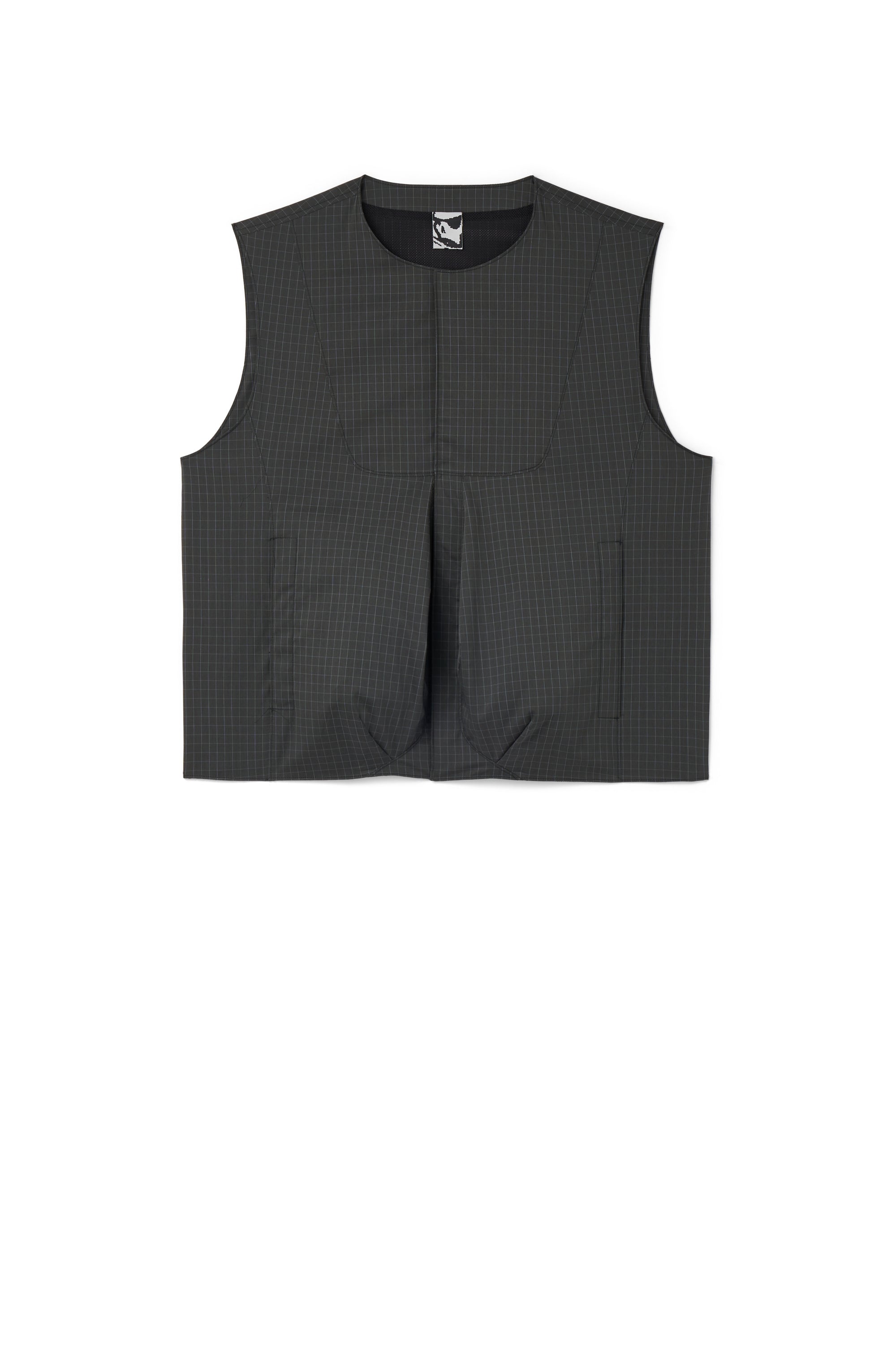 BILITIS CHECK VEST - DARK GREEN GREY