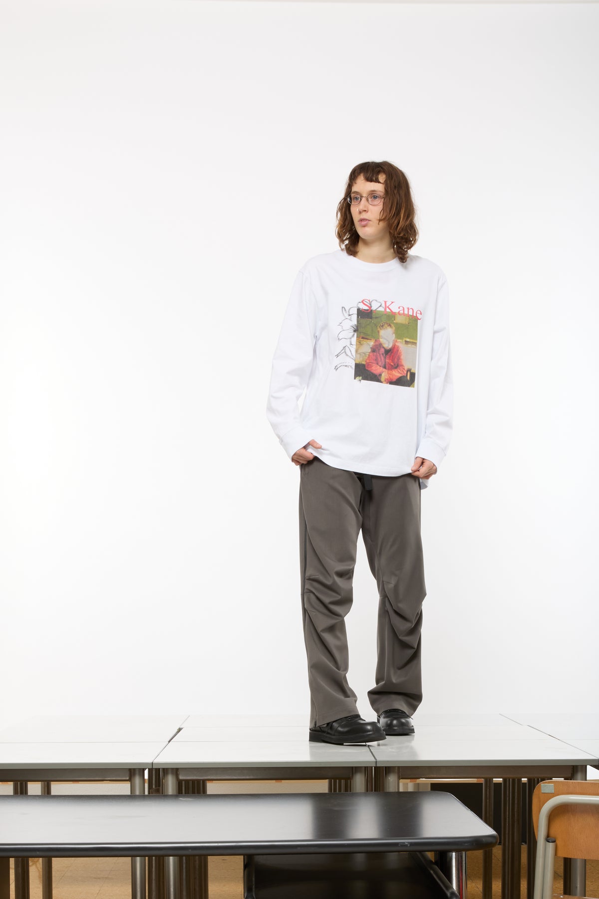 HEAVY WEIGHT L/S T-SHIRT - 68 S.KANE WHITE