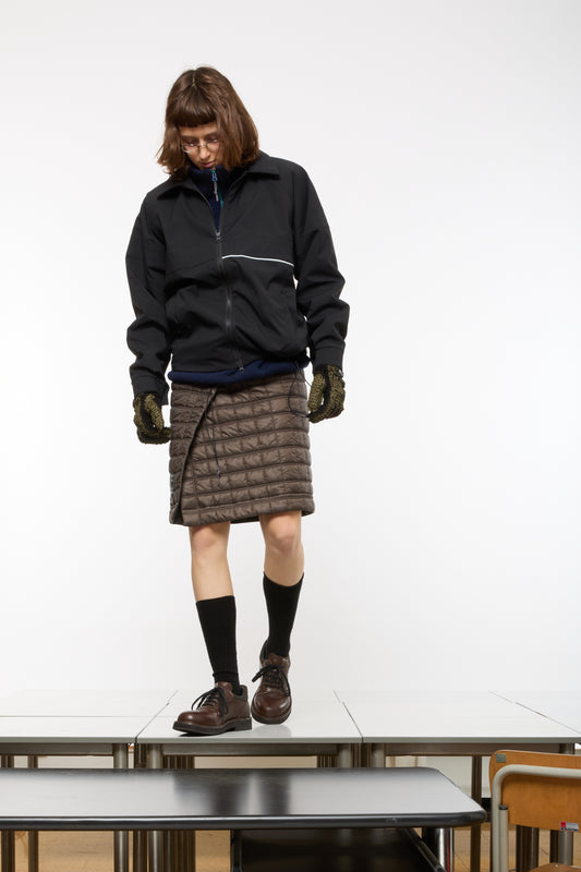 COATED ALPHA GLOVES - COGNAC
